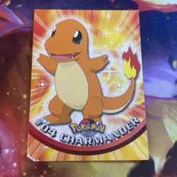 Charmander Pokemon Topps Black LOGO 1999 04 Non Holo - Image 1