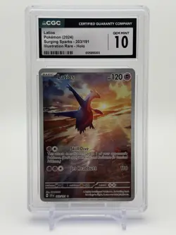 Pokemon Latios #203/191 Surging Sparks (2024) Illustration Rare CGC GEM MINT 10 - Image 1