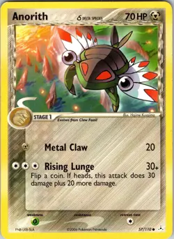 Anorith (Delta Species) 57/110 Holon Phantoms Pokemon TCG LP Normal - Image 1