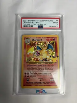 2021 POKEMON CELEBRATIONS CLASSIC COLL #4 CHARIZARD-HOLO PSA 9 - Image 1