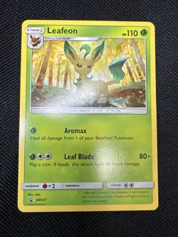 Pokemon Leafeon SM237 Promo Card Stage 1 110 HP Leaf Blade Sm Regular English - Image 1