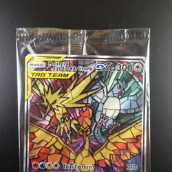 Moltres & Zapdos & Articuno GX SM210 Sealed Pokemon Hidden Fates Holo Card - Image 2