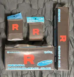 Pokemon Team Rocket Playmat Case Card Box & Case Deck Shield 4 Piece Set - Image 1