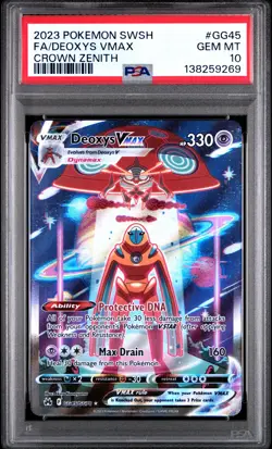 2023 Pokemon Sword And Shield Crown Zenith #GG45 Fa/Deoxys Vmax PSA 10 - Image 1