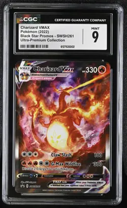CGC 9 MINT Charizard VMAX SWSH261 PROMO Ultra-Premium UPC Pokemon Card - Image 1