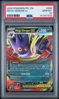 PSA 10 Mega Gengar EX 056/094 Pfl En-phantasmal Flames Holo Ultra Rare POKEMON - Image 1