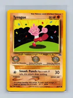 Tyrogue 66/75 Common Neo Discovery Pokemon Unlimited Lightly Played - Image 1