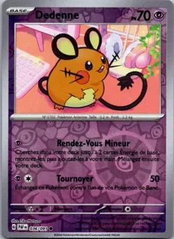 Carte Pokemon Dedenne 036/091 Reverse - 2024 - Image 1