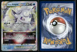 ✰ ALOLAN VULPIX VSTAR 034/195 VSTAR RARE SILVER TEMPEST POKEMON ✰ NM/M - Image 1