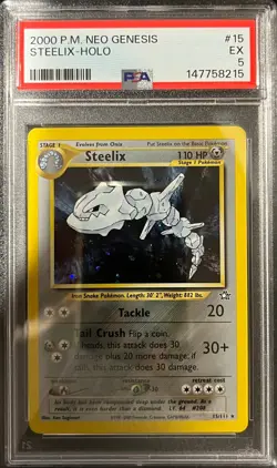 Pokemon Steelix Neo Genesis Holo Rare PSA 5 - Image 1