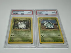 2000 Pokemon Base II - SEQUENTIAL PAIR - 082 NIDORAN / 053 NIDORINA PSA 10 - Image 3