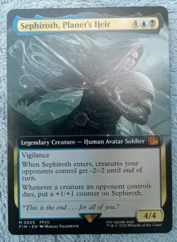 MTG Final Fantasy Sephiroth, Planet's Heir Extended Art 0505 Non-Foil MINT! ENG - Image 1
