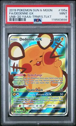 [PSA 9] Dedenne GX 195a/214 Trainer Kit 2020 Alternate Art Holo Promo POKEMON - Image 1