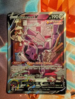 Pokemon TCG Genesect V Fusion Strike 255/264 Alt Art NM - Image 1