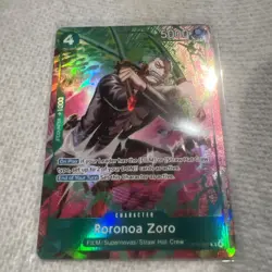 One Piece OP15 Roronoa Zoro OP13-037 TR Foil - Adventure On Kami's Island Eng - Image 2