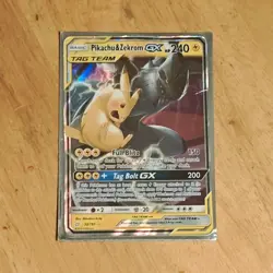 Pokemon TCG Pikachu & Zekrom GX 240HP Holo Basic Card 33/181 Team Up - Image 1