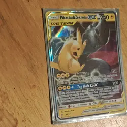 Pokemon TCG Pikachu & Zekrom GX 240HP Holo Basic Card 33/181 Team Up - Image 2