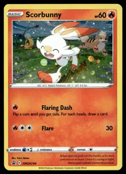 SWSH: Sword & Shield Promo Cards Scorbunny (Cosmos Holo) SWSH244 Pokemon TCG - Image 1