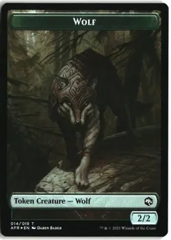 MTG Wolf // Boo Double-Sided Token FOIL T Adventures in the Forgotten Realms 14 - Image 2