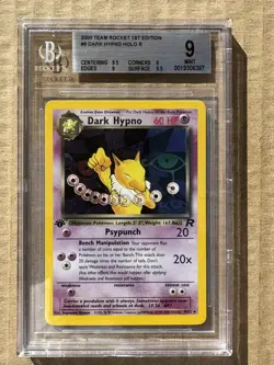 2000 Pokemon Team Rocket 1st Edition Dark Hypno #09 Holo BGS 9 - Image 1