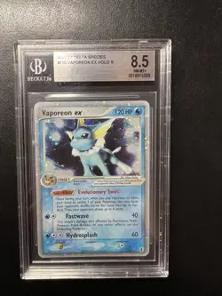 BGS 8.5 NM MINT Vaporeon ex 2005 EX Delta Species 110/113 Holo Pokemon NOT psa - Image 1