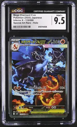 CGC 9.5 Mega Charizard X EX 110/080 SAR Special Art Rare Holo Japanese POKEMON - Image 1
