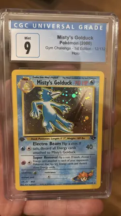 2000 POKEMON GYM CHALLENGE HOLO-1ST EDITION #12 MISTY'S GOLDUCK CGC 9 - Image 1