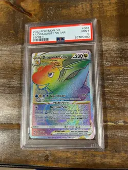 POKEMON 2022 GO DRAGONITE Full Art Vstar Secret Rare #081 PSA 9 Mint RARE 2 - Image 1