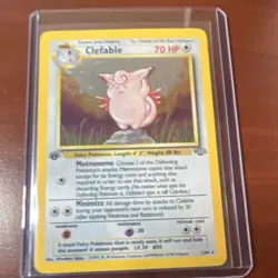 1st edition Pokemon Clefable Jungle 1/64 Holo 1999 English - Image 2