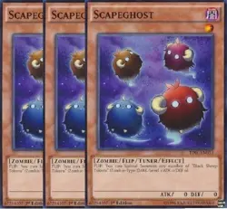 Yugioh - Scapeghost x 3 - 1st Edition LP - Plus Free Holo Card - Image 1