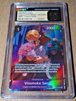 One Piece Op10-063 Vinsmoke Sanji Treasure Rare Cgc Pristine 10 - Image 1