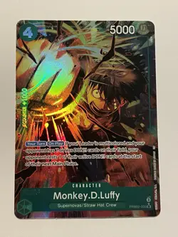 Bandai One Piece Card Game - Monkey.D.Luffy PRB02-005 SR Alt Art Foil Vol. 2 - Image 1