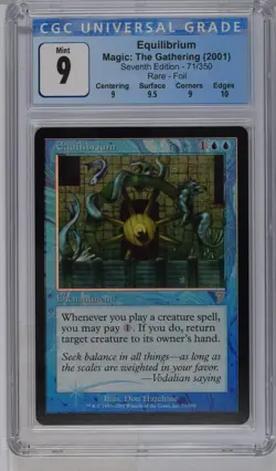 EQUILIBRIUM 7th Edition Foil Rare CGC 9 Q++ MTG [Nostalgium] - Image 1