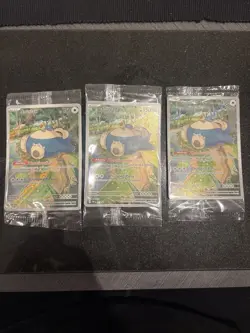 Pokemon TCG Snorlax Promo Card 151 SVP051 Holo Sealed X3 - Image 1