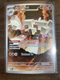 Pokemon Garganacl TCG Illustration Rare Card 147/132 Mega Evolution - Image 1