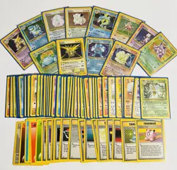 Base Set Pokemon Near Complete Set Vintage Holo Rare - 84 Cards Total See Pics - Image 1
