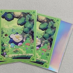 60PCS Trading Card Pokemon TCG Snorlax Card Sleeves 67X92mm Standard Size - Image 3