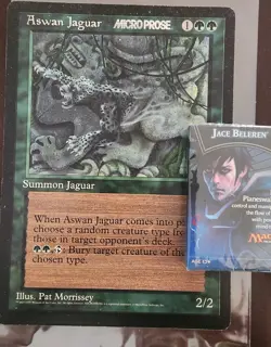 MTG Aswan Jaguar Oversized Promo Card WOTC MicroProse Vintage Magic - Image 1