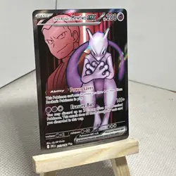 Pokemon Team Rocket's Mewtwo ex Ultra Rare Holo Sv10 213/182 - Image 3
