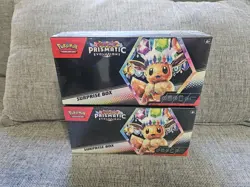 Pokemon TCG Scarlet & Violet Prismatic Evolutions Surprise Box Lot of 2 SEALED - Image 2