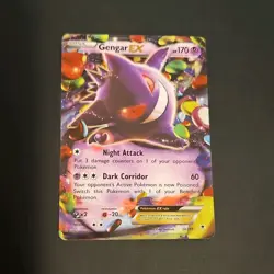 Pokemon Gengar EX Ultra Rare Holo XY-Phantom Forces 34/119 HP 170 Basic Psychic - Image 1
