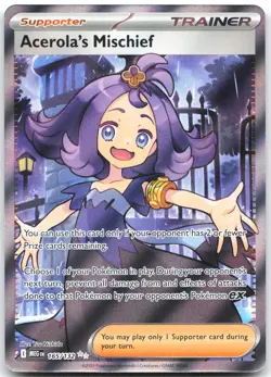 Acerola's Mischief 165/132 Ultra Rare Mega Evolution Pokemon Near Mint - Image 1