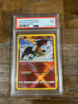 POKEMON 2023 Sword Shield Crown Zenith RADIANT CHARIZARD #020 PSA 9 RARE 2 - Image 1