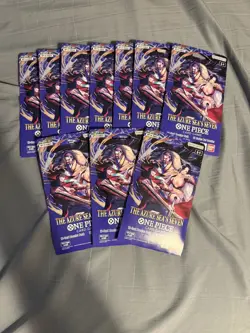 10x One Piece OP14 THE AZURE SEA’S SEVEN Sleeved Blister Booster Packs Sealed - Image 1