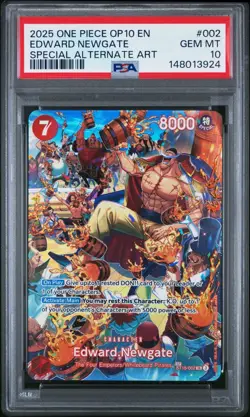 2025 ONE PIECE ST15-002 OP10 ROYAL BLOOD EDWARD NEWGATE WHITEBEARD PSA 10 - Image 1