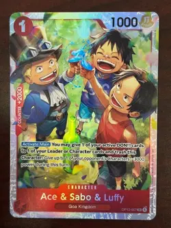 One Piece Ace & Sabo & Luffy OP13-007 Carrying On His Will English - Image 1