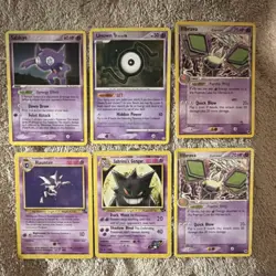 Pokemon TCG 6 Card Lot Sableye Unown Vibrava Haunter Gengar Sabrina's Gengar - Image 1