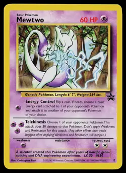 Pokemon Card - Mewtwo Wizards Black Star Promos 12 Promo - Image 1
