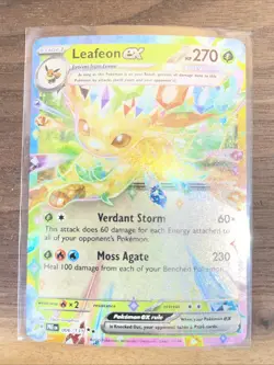 Pokemon TCG Leafeon EX Prismatic Evolutions Double Rare Holo Card 6/131 - Image 1