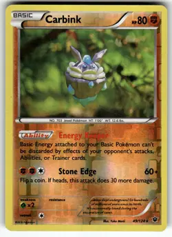 Carbink (49) 49/124 XY - Fates Collide LP Pokemon Card TCG - Image 1